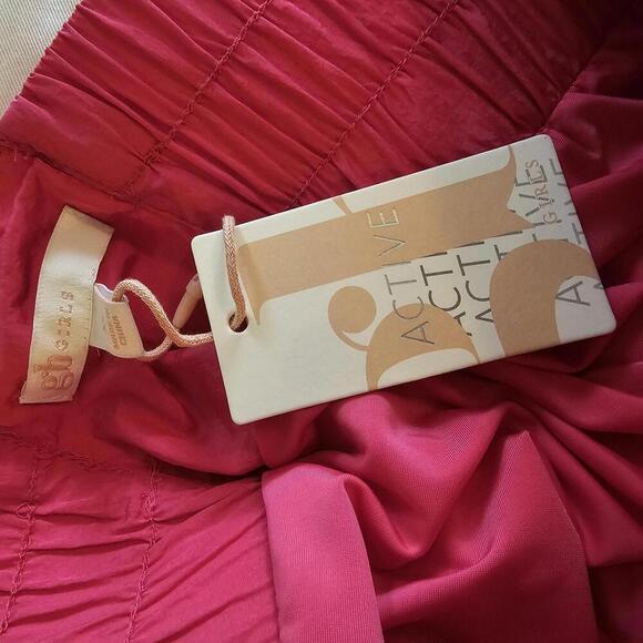 Active Girls Pink Smocked Waist Shorts - Picture 3 of 6